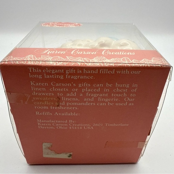 Vintage Karen Carson Creations Ceramic Sheep Lamb Pomander Scent Sachet NIB - Picture 5 of 7